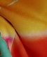 成人式振袖[田中里奈]白×ピンクのストライプに赤黄橙の大きな椿[身長171cmまで]No.906